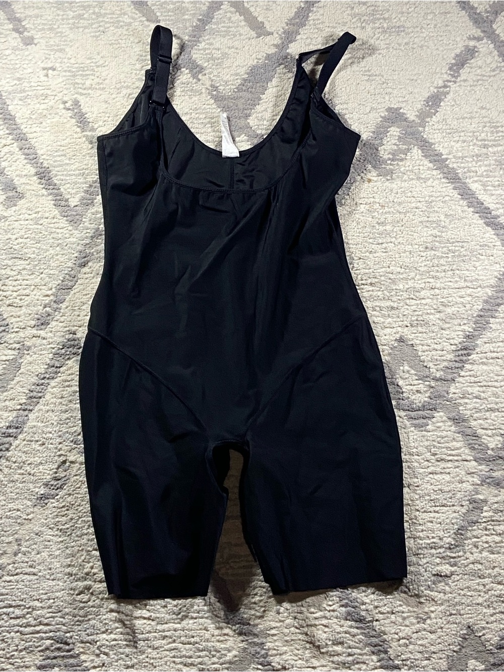 SHEIN Black Full-Body Shaping Bodysuit with Adjustable Straps